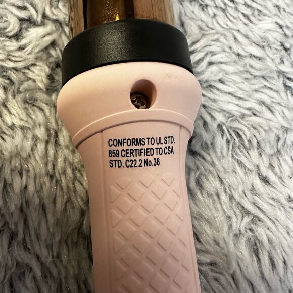 L'ange Hair Curling Wand #HT015B Blush Pink Rose Gold Corded Hot Hair Tool - Picture 4 of 7